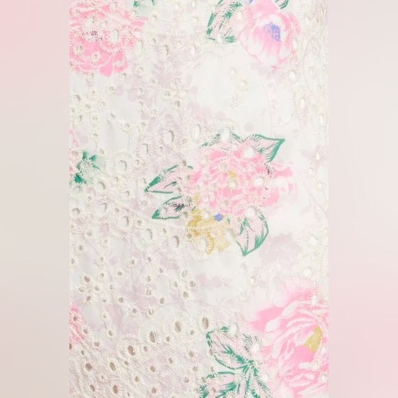 NWT Adelyn Rae Angei Eyelet Embroidered Jumpsuit in Pink Floral - Picture 8 of 15